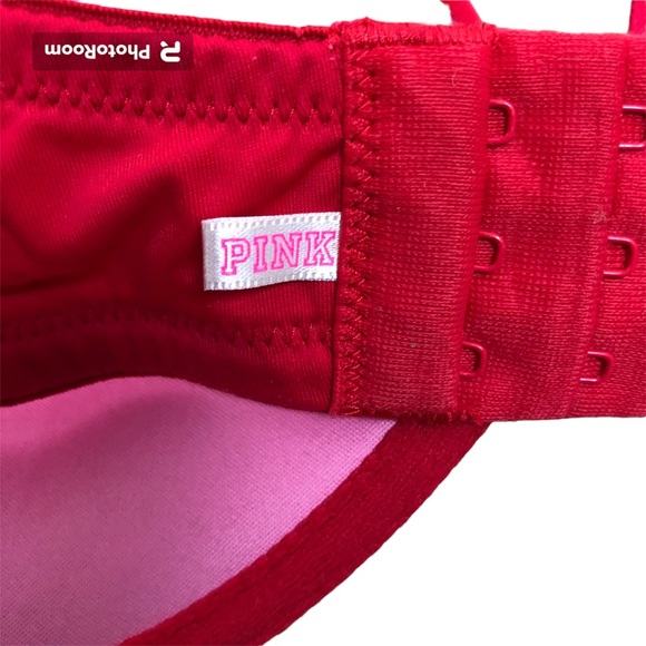 PINK Victoria's Secret  Everywhere Super Push Up Red Bra  36DD EUC - Picture 7 of 7